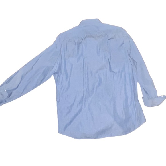 Nice Men’s Neiman Marcus Blue Button Down Long Sleeve Shirt Large 44/ 17.5 - Picture 5 of 13